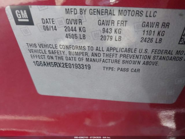 2014 CADILLAC ATS 1G6AH5RX2E0193319 Photo 8