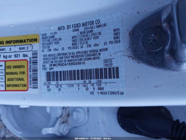 3FMCR9DA1SRE05812 Ford gtdi