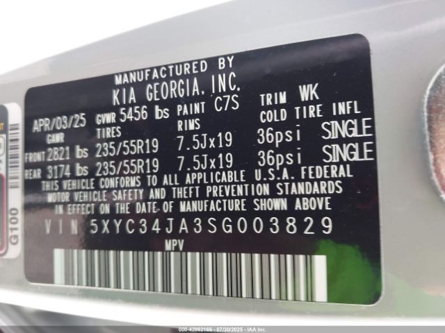 2025 KIA EV6 5XYC34JA3SG003829 Photo 8