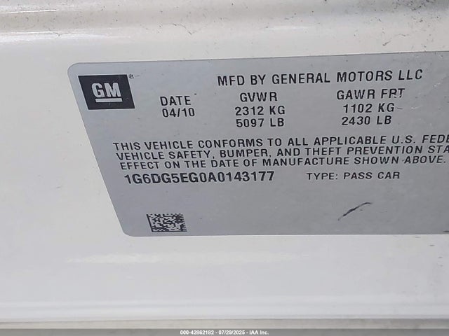 2010 CADILLAC CTS 1G6DG5EG0A0143177 Photo 8