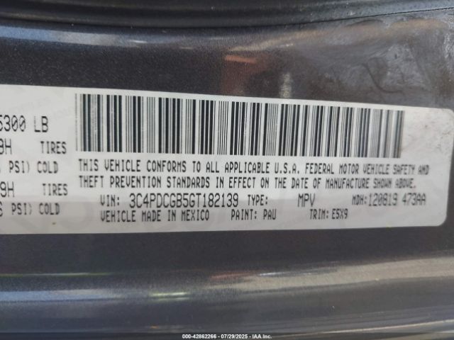 2016 DODGE JOURNEY 3C4PDCGB5GT182139 Photo 8