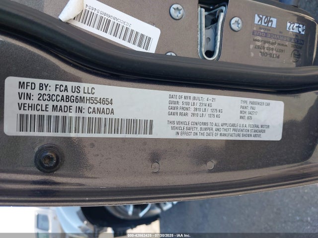 2C3CCABG6MH554654 Chrysler 2021