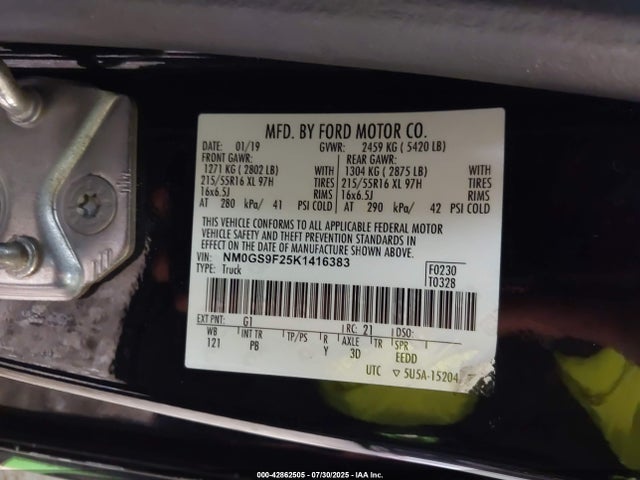 Ford Transit Connect 2019 NM0GS9F25K1416383 Image 9