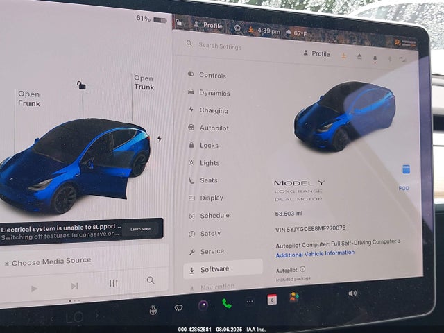 5YJYGDEE8MF270076 Tesla Model Y