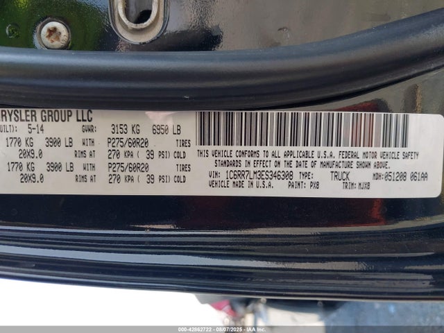 RAM 1500 2014 1C6RR7LM3ES346308 Image 9