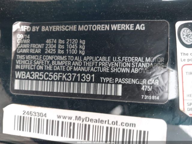 2015 BMW 435I WBA3R5C56FK371391 Photo 8
