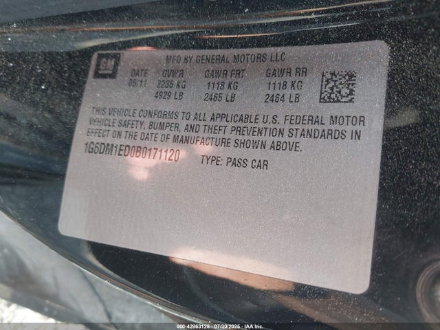 2011 CADILLAC CTS 1G6DM1ED0B0171120 Photo 8