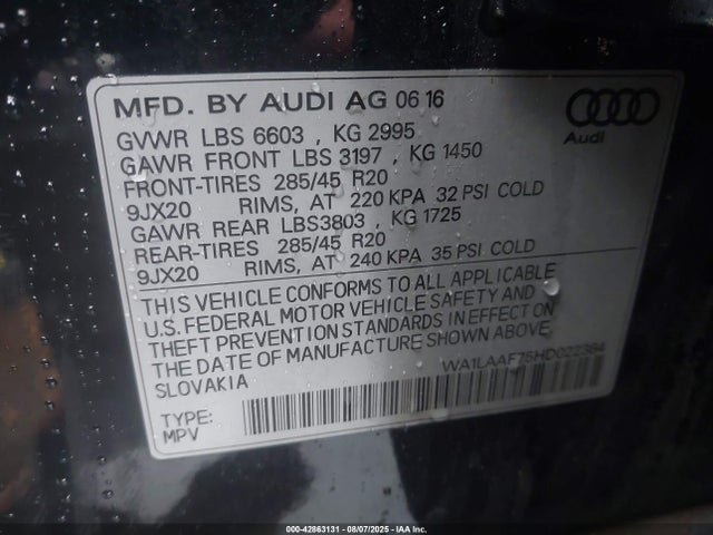 2017 AUDI Q7 WA1LAAF75HD022384 Photo 8