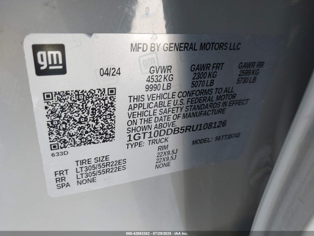 1GT10DDB5RU108126 GMC xrl + eti