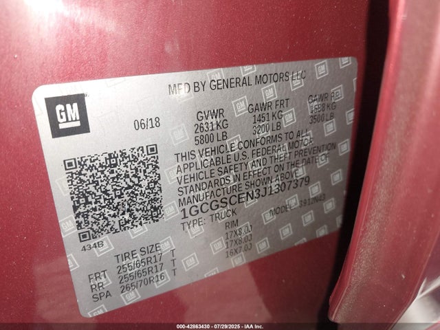 1GCGSCEN3J1307379 Chevrolet lgz - di: direct injection, vvt: variable valve timing, alum, var2, gen2