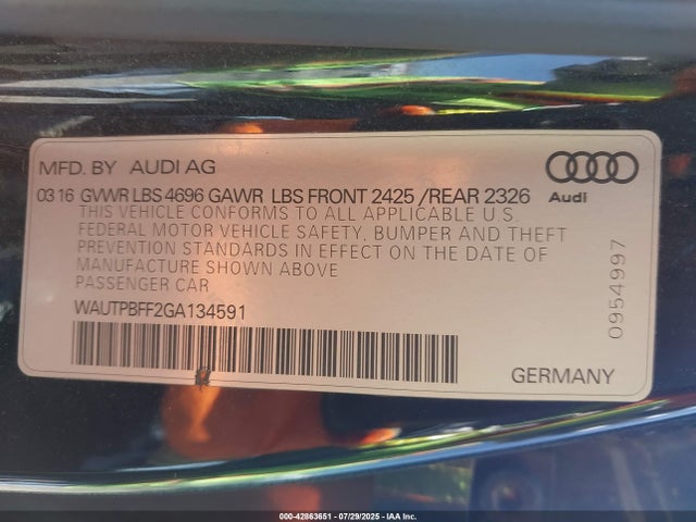 2016 AUDI A3 E-TRON WAUTPBFF2GA134591 Photo 8