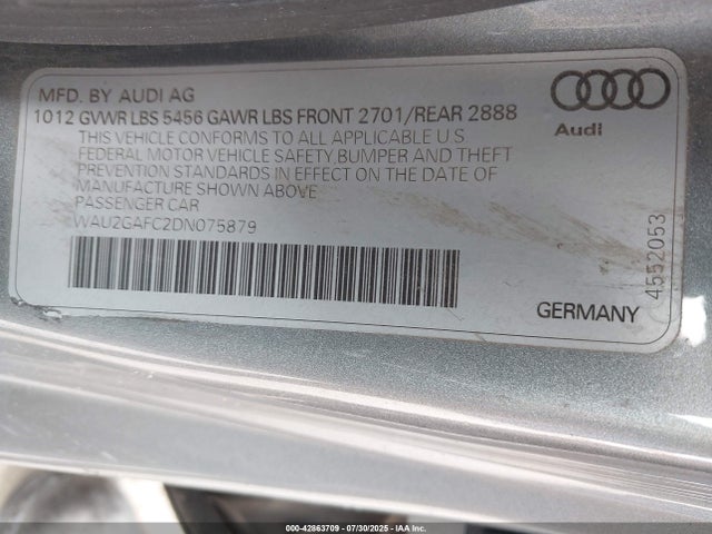 2013 AUDI A7 WAU2GAFC2DN075879 Photo 8