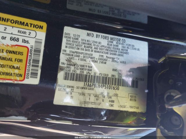 2023 FORD MUSTANG 1FA6P8TH4P5101650 Photo 8