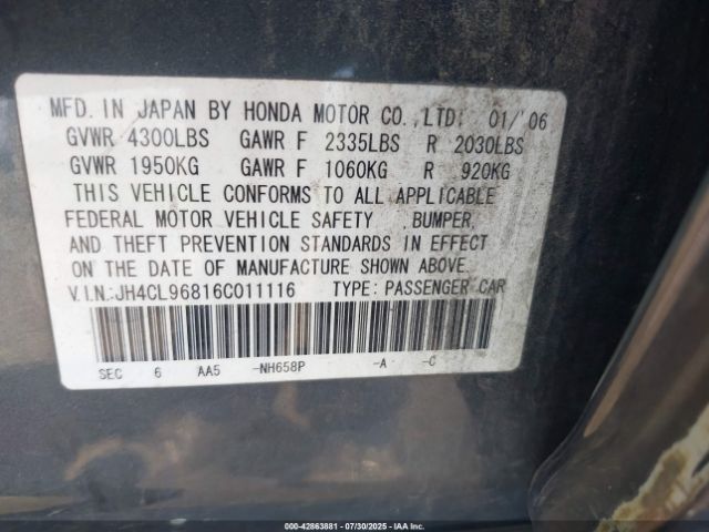 2006 ACURA TSX JH4CL96816C011116 Photo 8