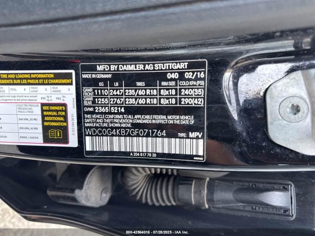 2016 MERCEDES-BENZ GLC 300 WDC0G4KB7GF071764 Photo 8
