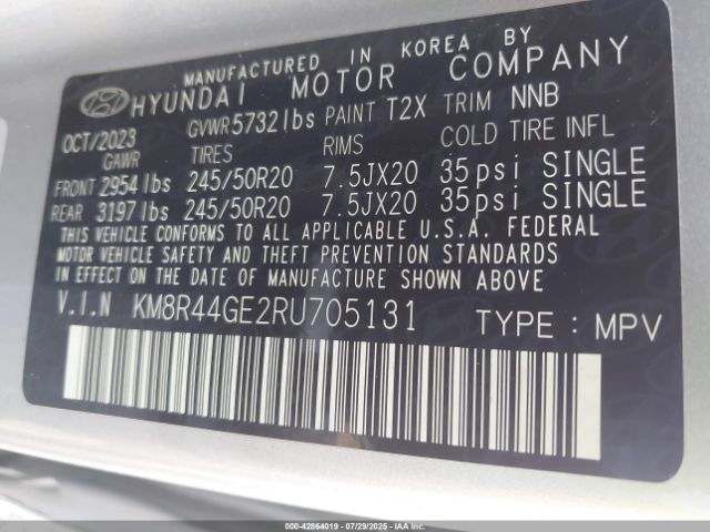2024 HYUNDAI PALISADE KM8R44GE2RU705131 Photo 8