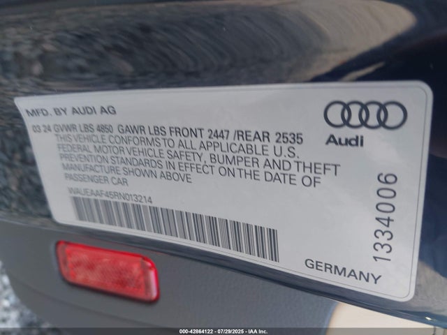 2024 AUDI A4 WAUEAAF45RN013214 Photo 8