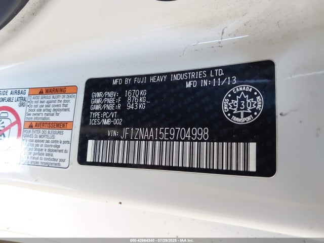 Scion 2014 2014 JF1ZNAA15E9704998 Image 9