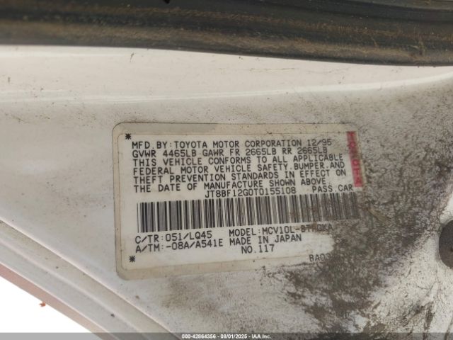 1996 LEXUS ES JT8BF12G0T0155108 Photo 8