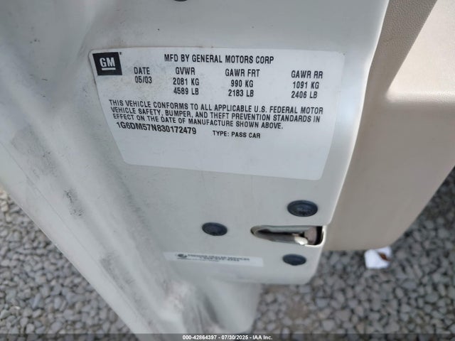 2003 CADILLAC CTS 1G6DM57N830172479 Photo 8