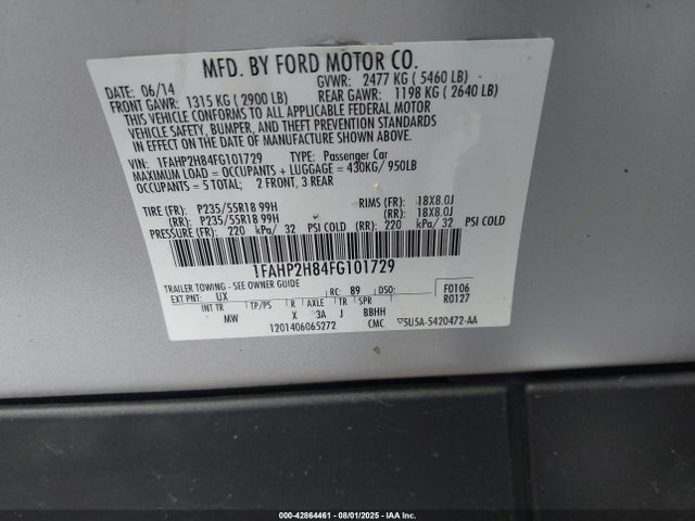 1FAHP2H84FG101729 Ford 2015