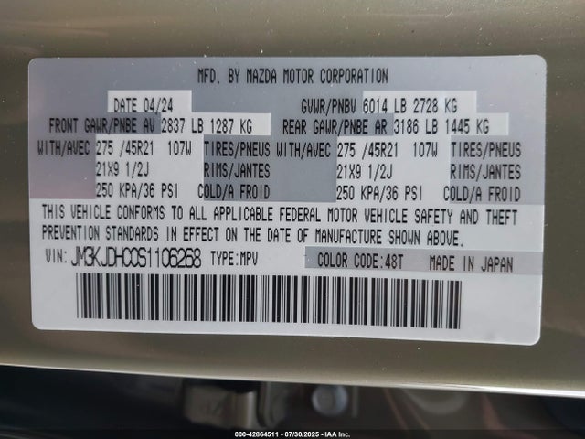 JM3KJDHC0S1106268 Mazda h3 high power