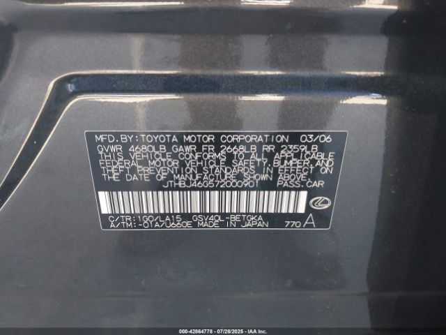 2007 LEXUS ES 350 JTHBJ46G572000901 Photo 8