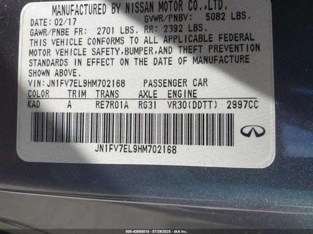 2017 INFINITI Q60 JN1FV7EL9HM702168 Photo 8