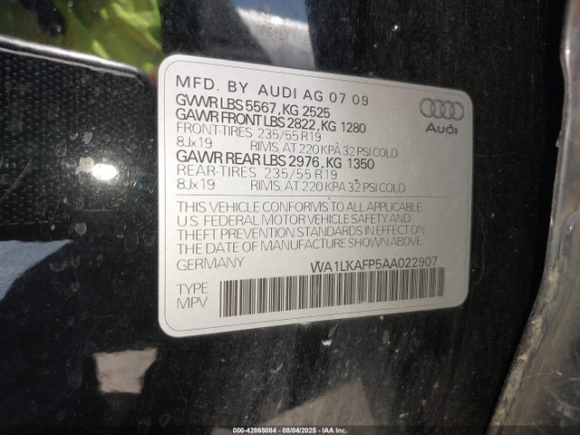 2010 AUDI Q5 WA1LKAFP5AA022907 Photo 8