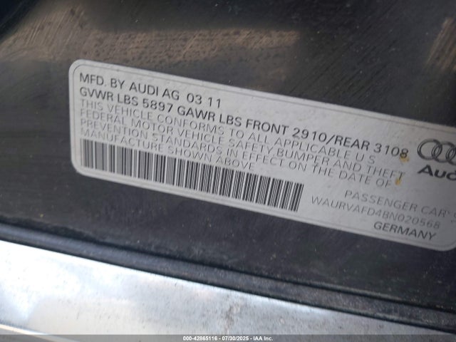 2011 AUDI A8 L WAURVAFD4BN020568 Photo 8