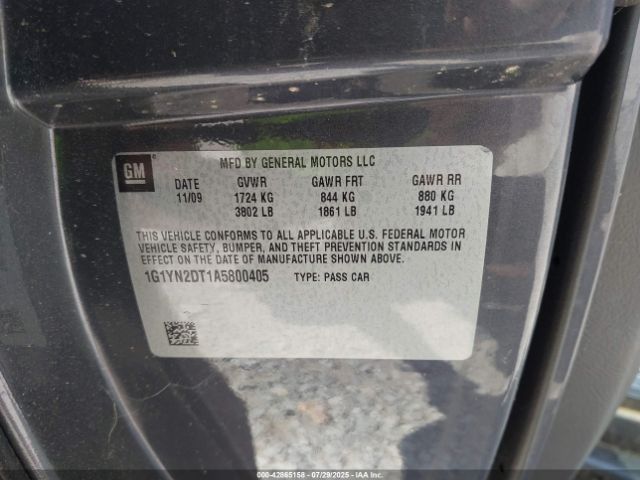 2010 CHEVROLET CORVETTE 1G1YN2DT1A5800405 Photo 8