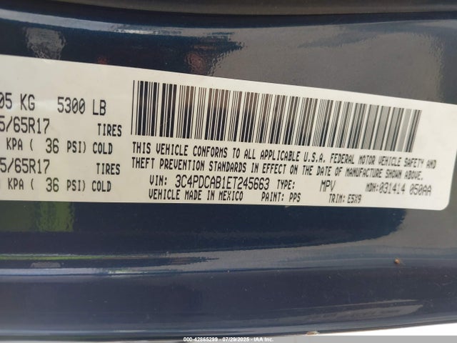 Dodge 2014 2014 3C4PDCAB1ET245663 Image 9