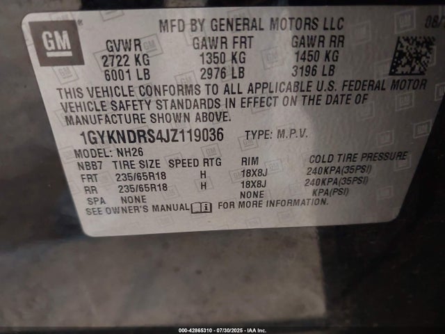 2018 CADILLAC XT5 1GYKNDRS4JZ119036 Photo 8