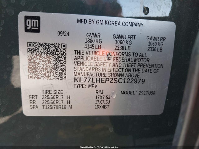 KL77LHEP2SC122979 Chevrolet lbp