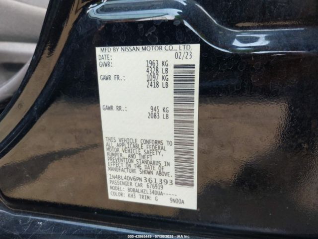 2023 NISSAN ALTIMA 1N4BL4DV6PN361393 Photo 8