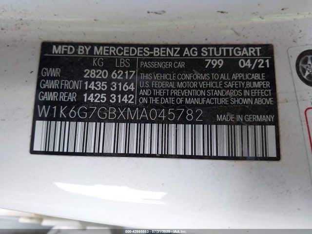 W1K6G7GBXMA045782 Mercedes-Benz m176