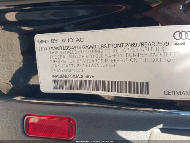 2018 AUDI A5 WAUENCF5XJA065975 Photo 8