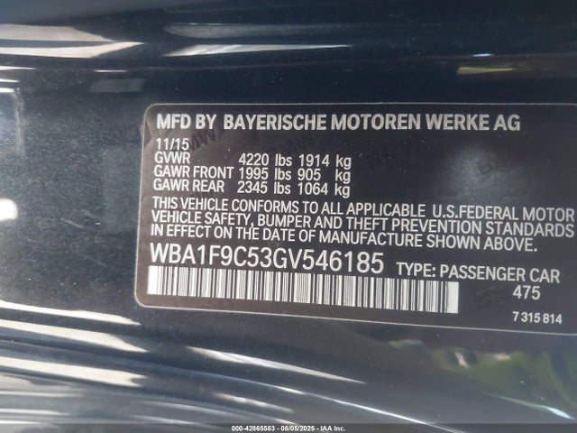 WBA1F9C53GV546185 BMW 228I