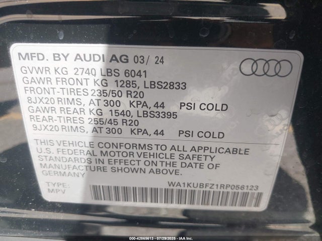 2024 AUDI Q4 E-TRON WA1KUBFZ1RP056123 Photo 8