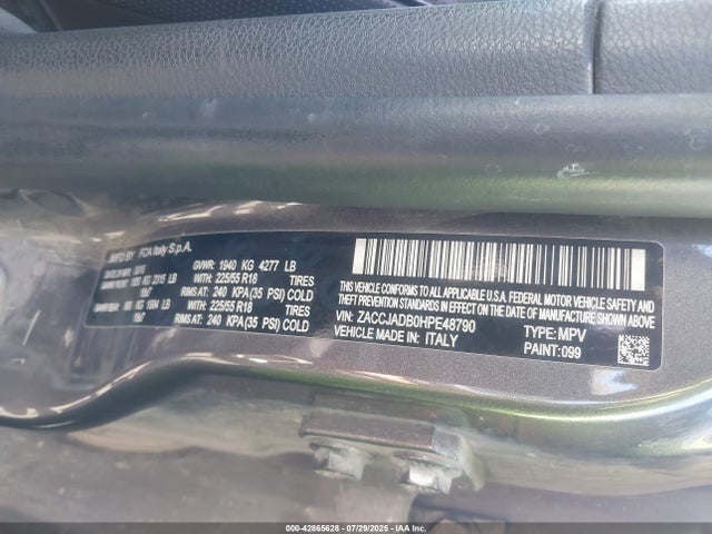 Jeep Renegade 2017 ZACCJADB0HPE48790 Image 9