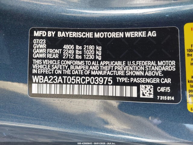 BMW 430I 2024 WBA23AT05RCP03975 Image 9