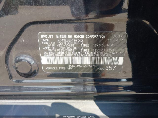 2018 MITSUBISHI OUTLANDER SPORT JA4AP3AU7JZ025276 Photo 8