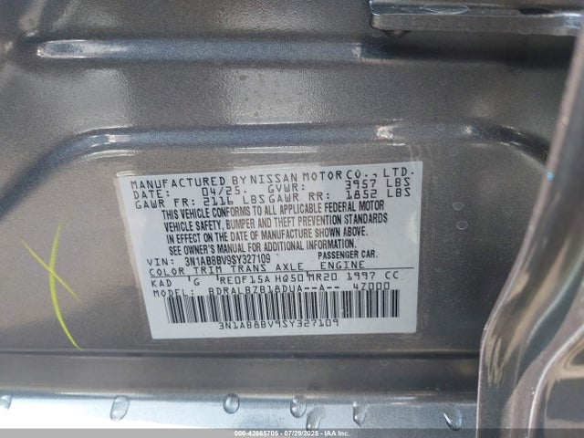 Nissan 2025 2025 3N1AB8BV9SY327109 Image 9