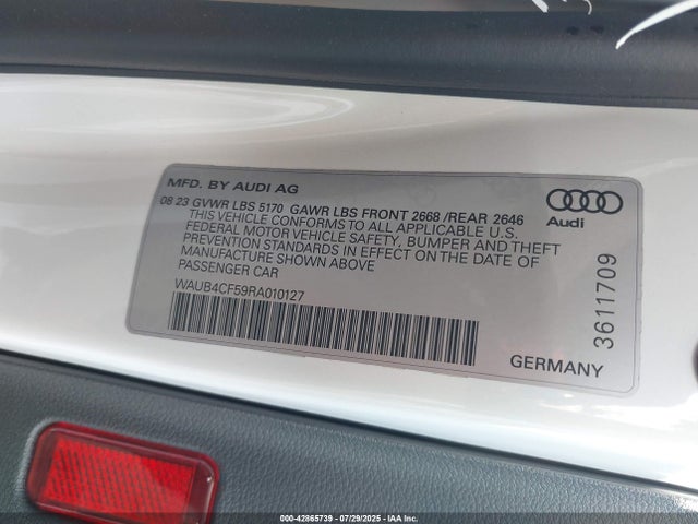 2024 AUDI S5 SPORTBACK WAUB4CF59RA010127 Photo 8