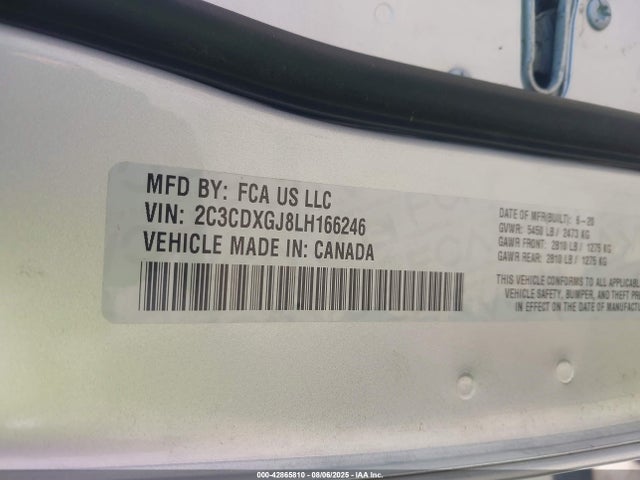 Dodge 2020 2020 2C3CDXGJ8LH166246 Image 9
