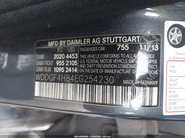 WDDGF4HB4EG254230 Mercedes-Benz 2014