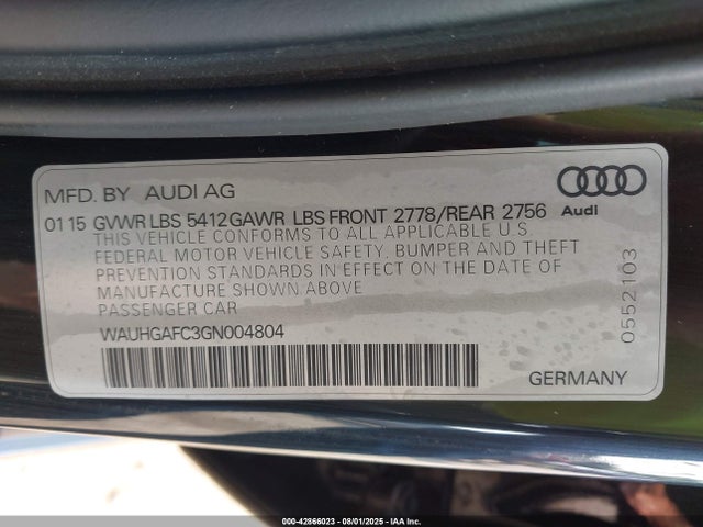 2016 AUDI A6 WAUHGAFC3GN004804 Photo 8