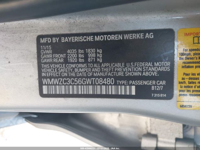 2016 MINI COUNTRYMAN WMWZC3C56GWT08480 Photo 8