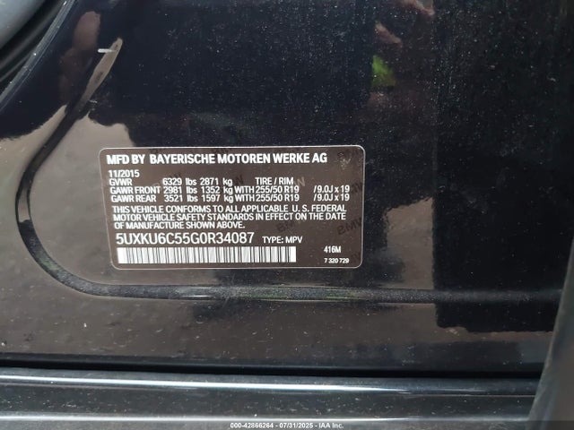 5UXKU6C55G0R34087 BMW X6