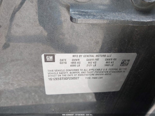 1G1ZE5ST5GF236527 Chevrolet lfv - di: direct injection, vvt, gen1 gmna